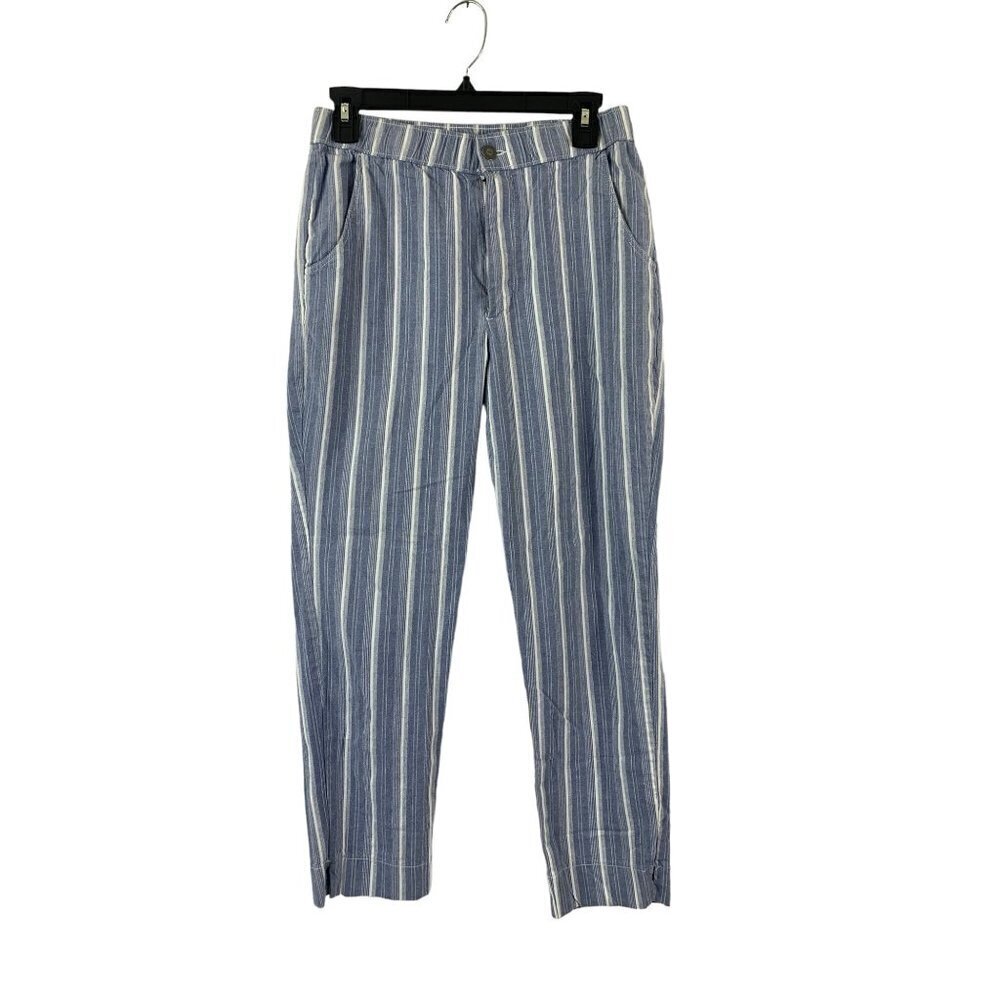 Hollister Women's Blue & White Stripe Pants